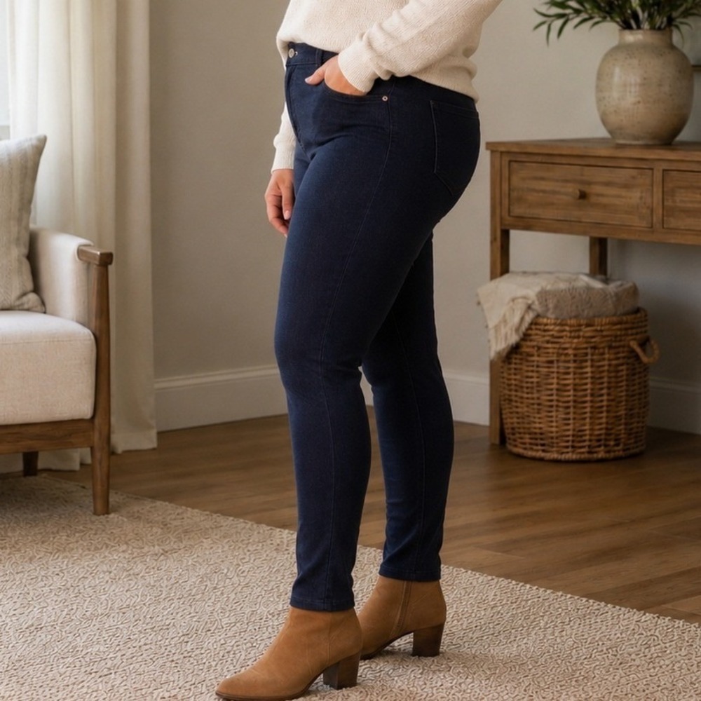 NYDJ Ami Skinny Legging Jeans 18W Dark Indigo Lift Tuck High Rise Denim Leggings